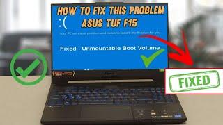 Your PC ran into a problem and needs to restart How to fix this problem Blue screen Asus Tuf f15