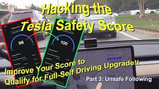 Tesla FSD Beta - Hack Your Safety Score #3 How to Fix Unsafe Following Deductions