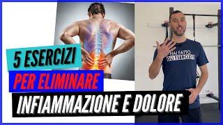 Dolore lombare e mal di schiena esercizi e come eliminare linfiammazione