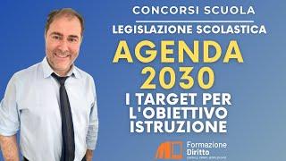 Normativa scolastica Agenda 2030  I target dellobiettivo istruzione