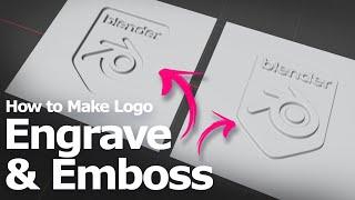 How to emboss and engrave logo & text in Blender using Displace Modifier