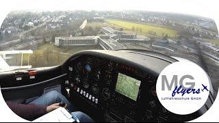 Soloflug - Landung Aquila A210 Flugplatz Bonn-Hangelar
