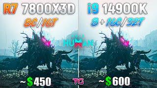 Ryzen 7 7800X3D vs Core i9 14900K in Once Human