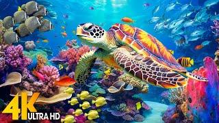 Under Red Sea 4K - Sea Animals for Relaxation Beautiful Coral Reef Fish in Aquarium - 4K Video #1