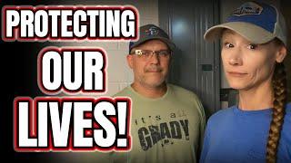 PROTECTING OUR LIVES COUPLE BUILDS HOME IN WOODS XSENSE HOME PROTECTION EVERYONE NEEDS HOMESTEAD