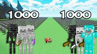 1000 Skeletons VS 1000 Skeletons  Minecraft