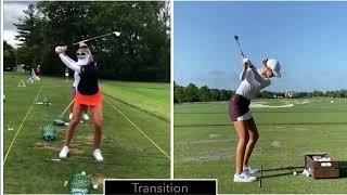 Nelly Korda Slow Motion Swing  Swing Sequence  Split-Screen FO-DTL