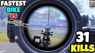 WORLD Fastest Biker vs FASTEST M24 Headshot in PUBG Mobile • BGMI •31 KILLS • Battlegrounds Mobile