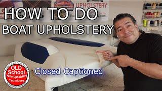 How to make easy boat skins seat upholstery