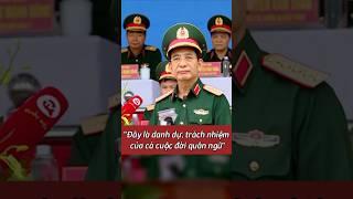 Đại tướng Phan Văn Giang với lực lượng diễu binh diễu hành kỷ niệm 70 năm Chiến thắng Điện Biên Phủ