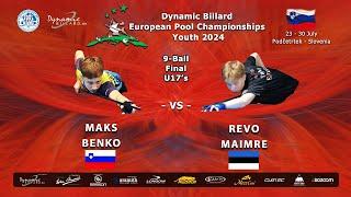 Day 8 Youth Final of the 9-ball event at Dynamic Billard European Pool Championships Youth 2024.