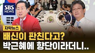 유승민이 소환한 홍준표의 과거…자신의 말로나 걱정하길 자막뉴스  SBS