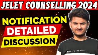 JELET COUNSELLING Notification Deatailed Discussion  JELET 2024  Change in Counselling Process