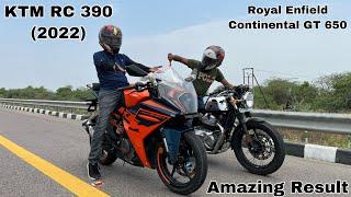 2022 KTM RC 390 vs Royal Enfield Continental GT 650  Long Race  yeh kay ho Gaya 