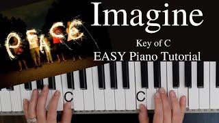 Imagine  -John Lennon Key of CEASY Piano Tutorial