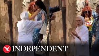 Italian nun stops two women kissing during fashion shoot