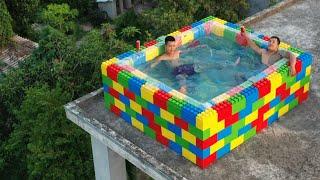 NTN - Thử Thách Xây Bể Bơi LEGO Trên Nóc Nhà I Build a LEGO Swimming Pool On The Roof 