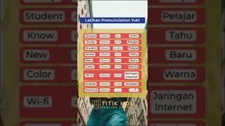 Latihan Pronunciation #titiknolenglish #kampunginggris #kampunginggrispare #kursusbahasainggris