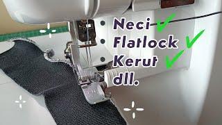 6 Jahitan Dekoratif di Mesin Obras ⭐ - Tutorial Neci Flatlock Kerut dll Mudah Untuk Pemula