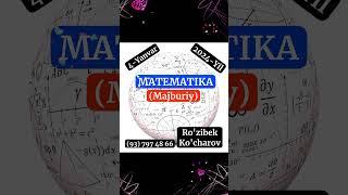 Matematika Majburiy blok uchun yangi guruh darslari 4-Yanvar 2024 dan boshlanadi. Angor. Cambridge