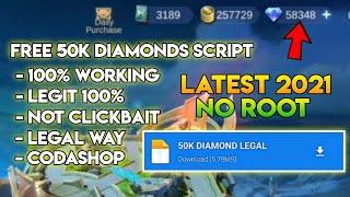 LATEST SCRIPT 50K DIAMONDS FOR FREE?? CODASHOP  IN MOBILE LEGENDS 2021