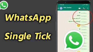 WhatsApp Single Tick Only  How to Show One Tick on WhatsApp  WhatsApp No Double Tick Settings