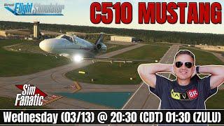 LIVE  MSFS  Business Jet Flight  Cockspur C510 Mustang  KOMA-KCID-KPWK  Alpha+Bravo+TPR