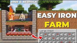 EASY Iron Farm for JAVA & BEDROCK   300+ IronHour Tutorials