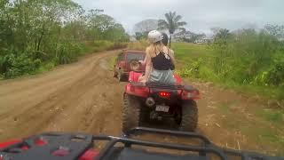 Costa Rica Quad Biking   Montezuma to Santa Teresa   Real-Time Footage w Massive Road Block