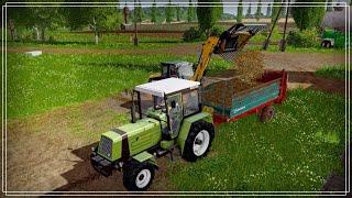 Farming Simulator 17 CoursePlay Удобрение поля Навозом с погрузкой Фронтальным погрузчиком..