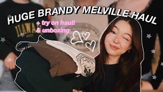 Huge Brandy Melville UK HAULReview *unboxing + try on haul*  Brandy Melville Collection