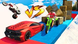 GTA V Online LAMBORGHINI vs MOTO de 3 RODAS - A BATALHA mais DISPUTADA