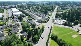 Beautiful Drone View of Vancouver WA