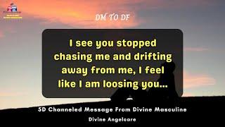 DM TO DF  5D Channeled Message From Divine Masculine  I see you stopped chasing me