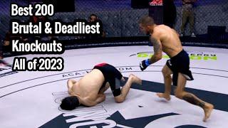 Best 200 Brutal & Deadliest Knockouts all of 2023  MMA Boxing