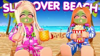 SUMMER SLUMBER PARTY AT MY BEACH HOUSE IN ROBLOX BROOKHAVEN