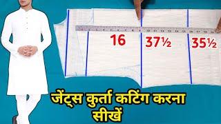 How to cut gents kurta  How To Cutting Fitting Gents Kurta  How to cut Kurta