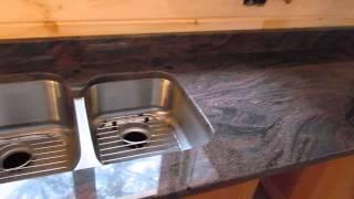 Custom Made In Maine Kinawa Granite Countertop Installation W Stainless Steel Undermount Sink