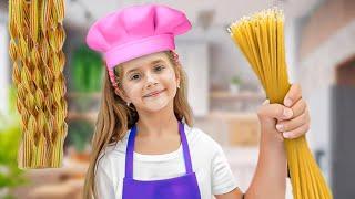 Ruby and Bonnie learn to make traditional Pasta kids video