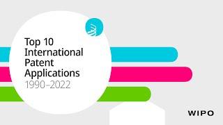 Top 10 Countries for International Patent Applications 1990-2022