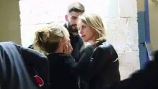 Gerard Piques mother grabs Shakira by the face and asks to be quiet