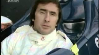 Jackie Stewart tests the P34 Tyrrell 6 wheeler