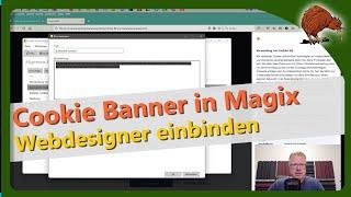 Cookie Banner erstellen und in Magix Webdesigner  Xara einbinden