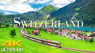 4K Ultra UHD FLYING OVER SWITZERLAND - Soothing Music Along With Beautiful Nature Video 4K UHD