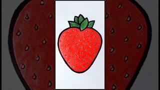 Kolay çilek çizimi - Easy drawing strawberry