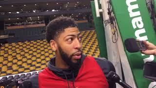 Anthony Davis does not want to discuss Boston Celtics rumors