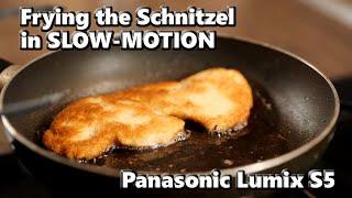 180fps Slow Motion Test Panasonic Lumix S5  Frying the Schintzel