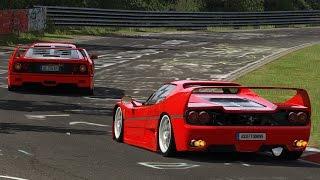 Ferrari F50 vs F40  Nürburgring  assetto corsa