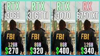 RTX 3060 vs RTX 3060 TI vs RTX 3070 vs RX 6750 XT - Test in 15 Games