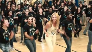 Beyonce surprises students - Lets Move Flash Workout for New York City